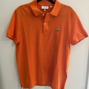 Lacoste Men's Polo - Size Medium - Orange
